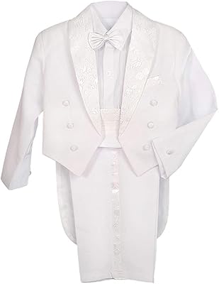 Ensemble de costume de smoking 5 pièces pour garçons, vêtements de cérémonie