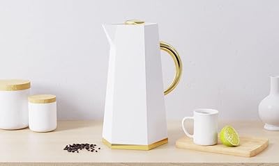 Théière et cafetière dallah adar gold 1 litre (blanc)