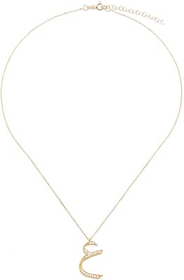 Alwan - collier d'accessoires en argent (plaqué or) avec pendentif arabe pour femme