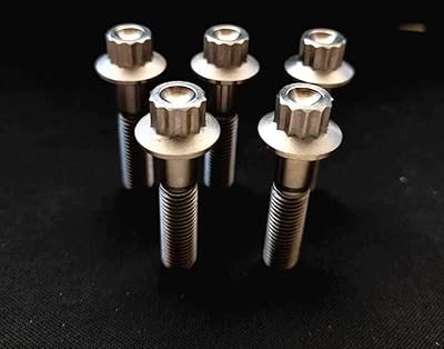 Boulons en titane m8x32mm 12 têtes de capuchon d'engrenage pour bbs