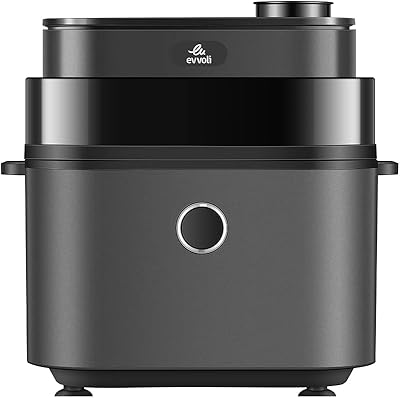 Friteuse à air evoli avec panneau de commande numérique, 8 programmes prédéfinis, options