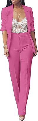 Ensemble blazer deux pièces pour femme au design moderne ouvert sur le devant et pantalon slim. Des milliers de références à découvrir sur Diaytar Sénégal