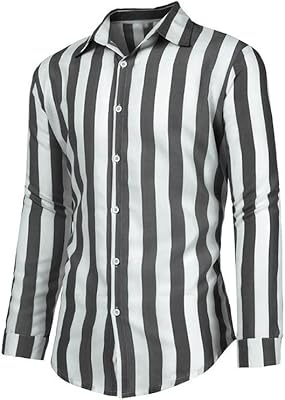 Hopeys chemises rayées à manches longues pour hommes chemises décontractées à manches longues