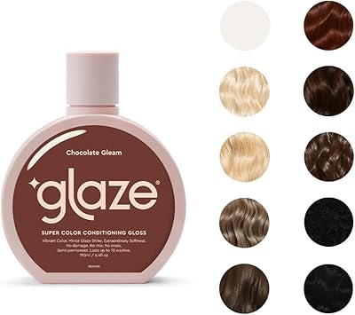 Vernis à cheveux glaze super color condition, masque de coloration semi-permanent sans mélange