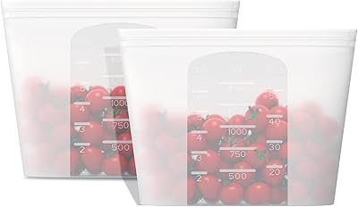 Sac de conservation alimentaire réutilisable en silicone winrock, paquet de 2 53 g
