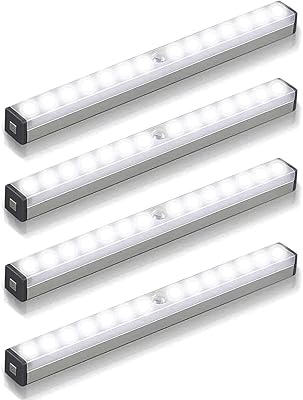 Lumières de placard à détecteur de mouvement beauty 4 pièces, lumières magnétiques