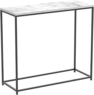 Table console en métal et marbre noir safdie de & co, multicolore