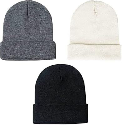 Bonnet pour hommes et femmes, bonnets tricotés chauds d'hiver unisexes