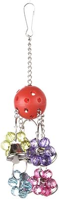 Jouet à mâcher pour oiseaux avec clochettes pour perroquets, perruches, perruches, calopsittes, conures