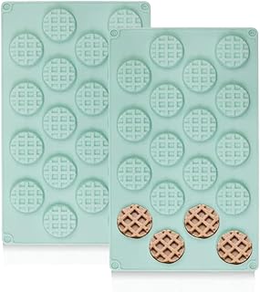 Mini moule à gaufres rond en silicone à 18 cavités, moule à gaufres