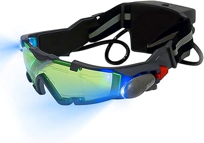 Lunettes de vision nocturne espion réglables castwave avec lumières pliables et lentilles vertes