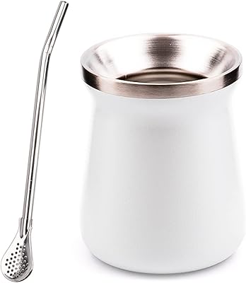 Ensemble tasse à maté et bombilla yerba mate en acier inoxydable, tasse à