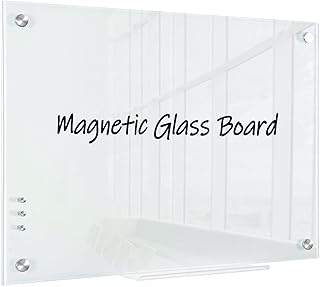 Tableau blanc magnétique en verre trempé 4though taille 45 x 60