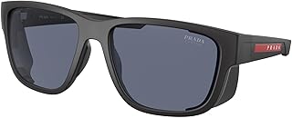 Lunettes de soleil carrées prada linea rossa pour hommes, ps 07ws, 59-17- 140