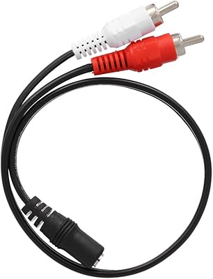 Câble audio rca de 025 m 35 mm femelle vers 2