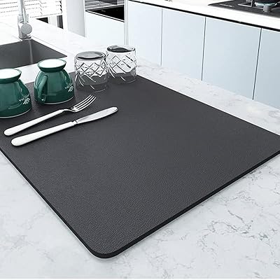 Tapis de séchage de vaisselle en diatomite à séchage rapide, tapis absorbant antidérapant