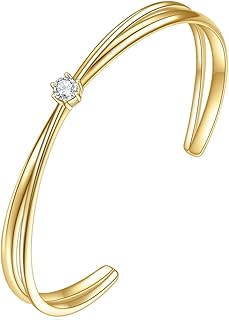 Carat kitten cross bracelet bracelets pour femmes adolescentes, plaqué or 14 carats ouvert