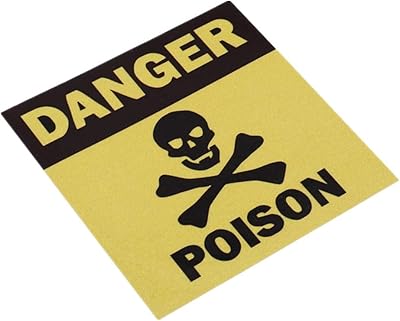 1pc autocollants de voiture de conception drôle danger poison autocollant de carrosserie