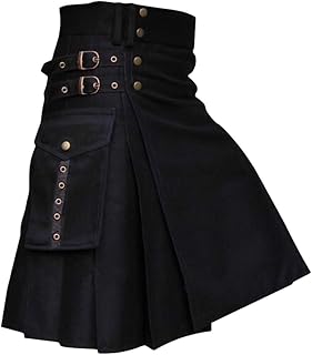 Ceintures pliantes gafeng pour hommes, boucle écossaise traditionnelle, ceintures highlander solides avec poches