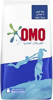Détergent à lessive actif en poudre omo, 6 kg
