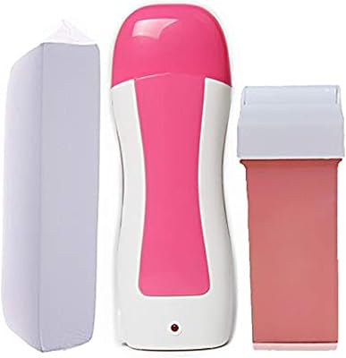 Appareil d'épilation à la cire cireuse, 3 morceaux de cire, rose/blanc