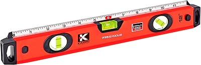 Kapro 770-42-12 boîte professionnelle avec flacon et règle à 45 degrés, longueur 12"