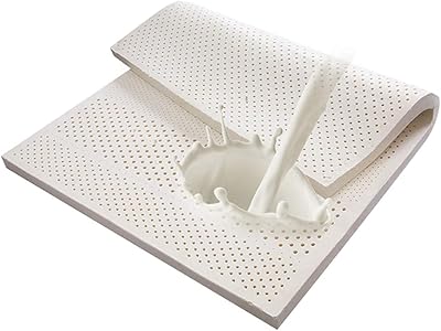 Surmatelas en latex, taille 180 x 200, 2 pouces, fermeté moyenne, avec housse