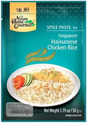 Riz au poulet de singapour hainanais maison asiatique, boîtes de 49,5 g
