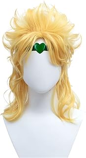 Perruque de cosplay anime jojo's bizarre adventure brando golden cheveux courts