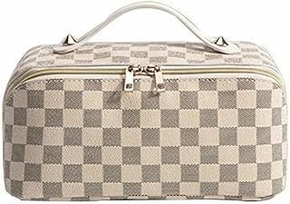 Trousse de maquillage de voyage trousse portable en cuir pu imperméable pour femmes