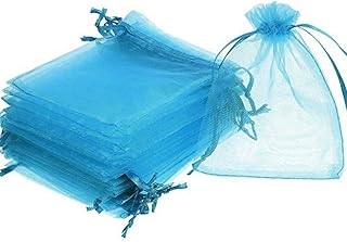 100 pièces sacs en organza avec cordons de serrage, sacs à bijoux 9x12 cm, sacs pour enterrement de vie de jeune fille et cadeaux de mariage (aqua). Diaytar Sénégal : Simplicité, rapidité, économie