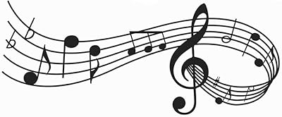 Autocollant mural en forme de bande notes de musique autocollant en vinyle amovible