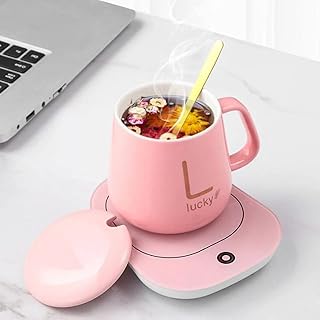Chauffe-tasse à café vue avec tasse chauffe-tasse pour le bureau avec arrêt