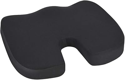 Coussin de siège en mousse à mémoire de forme amazonbasics - noir