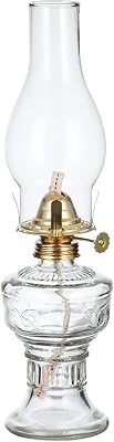 Lampe à huile, lanterne de 12,5 pouces, lampe à kérosène en verre transparent