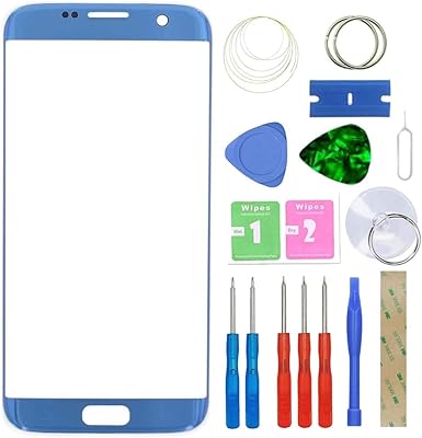 Kit de réparation de vitre d'écran avant movtek compatible avec samsung galaxy s7