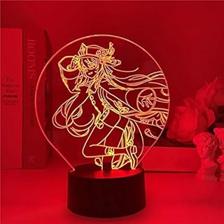 Lampe à impact anime genshin, veilleuse led 3d hotao pour salle de jeux