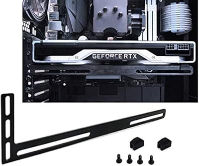 Support gpu de carte vidéo noir support en aluminium anodisé aérospatial pour cartes