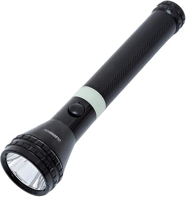 Lampe de poche de camping rechargeable olsen mark, portée 2 000 m, noire