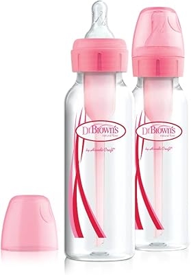 Biberon pour bébé dr. brown's, paquet de 2 - rose, 8 oz