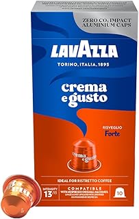Capsules de café lavazza forte de crema e gusto, arabica et robusta, capsules