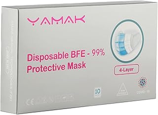 Masque jetable yamak 4 couches pour adultes et adolescents masque anti-poussière