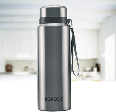 Bouteille d'eau en acier inoxydable isolée sous vide borosil hydra natural, 750 ml