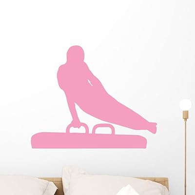 Wallmonkeys wm267567 autocollants muraux à décoller et coller avec silhouette de gymnastique