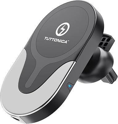 Chargeur de voiture magnétique sans fil automatique 15w pour iphone android