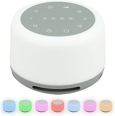 Machine à bruit blanc | sonore avec veilleuse 7 couleurs pour enfants