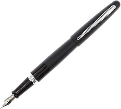 Stylo plume pilot metropolitan, corps noir, design classique, pointe fine, encre noire (91111)