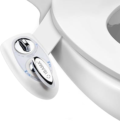 Siège de toilette i-bama avec double buse, accessoire autonettoyant, non électrique pour l'hygiène