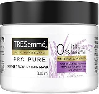 Masque tresemme pro pure damage recovery, à l'eau de riz fermentée, sans sulfate