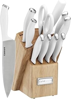 Ensemble de 12 couteaux cuzinart color pro collection, blanc, c77ssw-12p